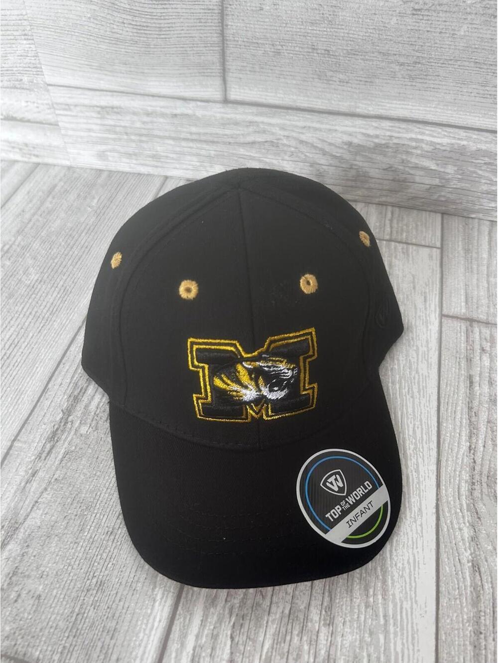 Missouri Tigers Infant Hat Top of the World Lil' Tiger Black/Gold Fitted Mizzou
